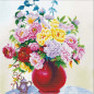 Embroidery kit Cabbage Roses in a Vase