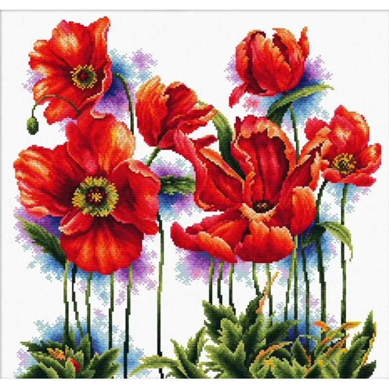 Kit de broderie De jolis coquelicots Kit de broderie De jolis coquelicots