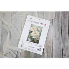 Luca-S Embroidery kit The Light of Spring Peonies
