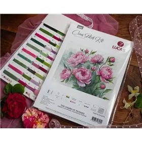 Luca-S Kit de broderie Le Charme des Pivoines