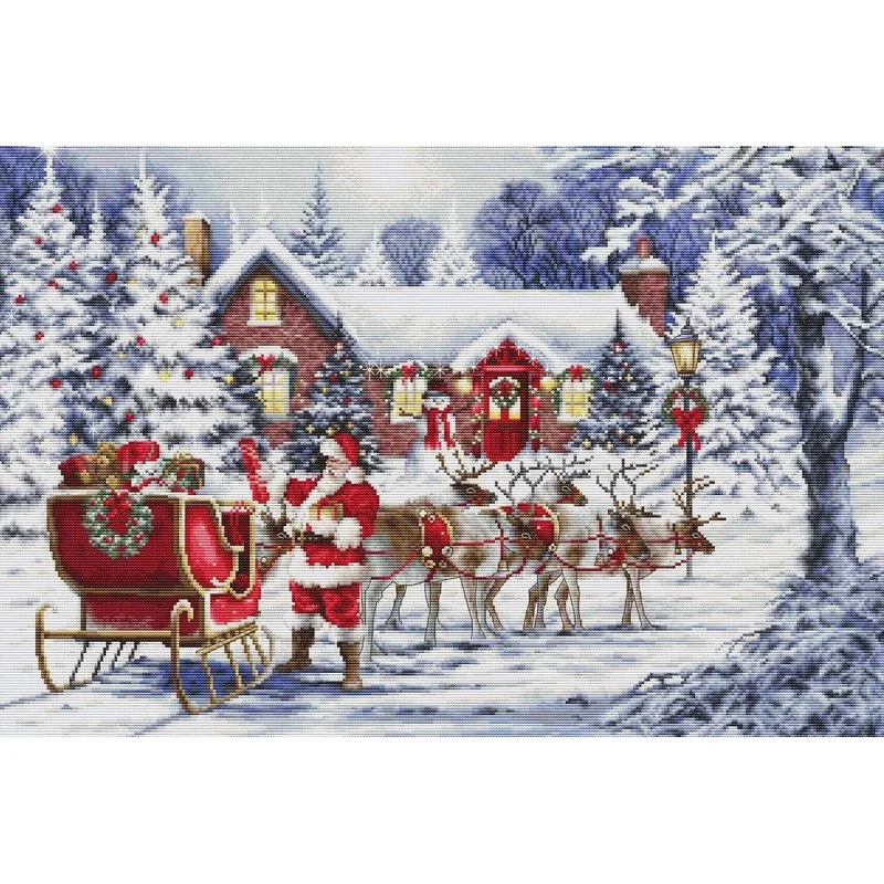 Embroidery kit Santa's Visit