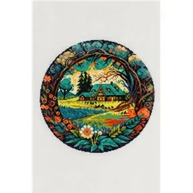 Kit de broderie Village d'Été