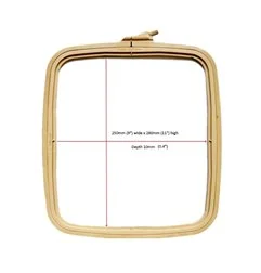 Tambour à broder Nurge 19,5 x 22 cm Café Brun