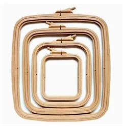 Tambour à broder Nurge 25 x 28 cm Café Brun