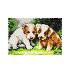 Kit tapis au point noué Puppies 4176