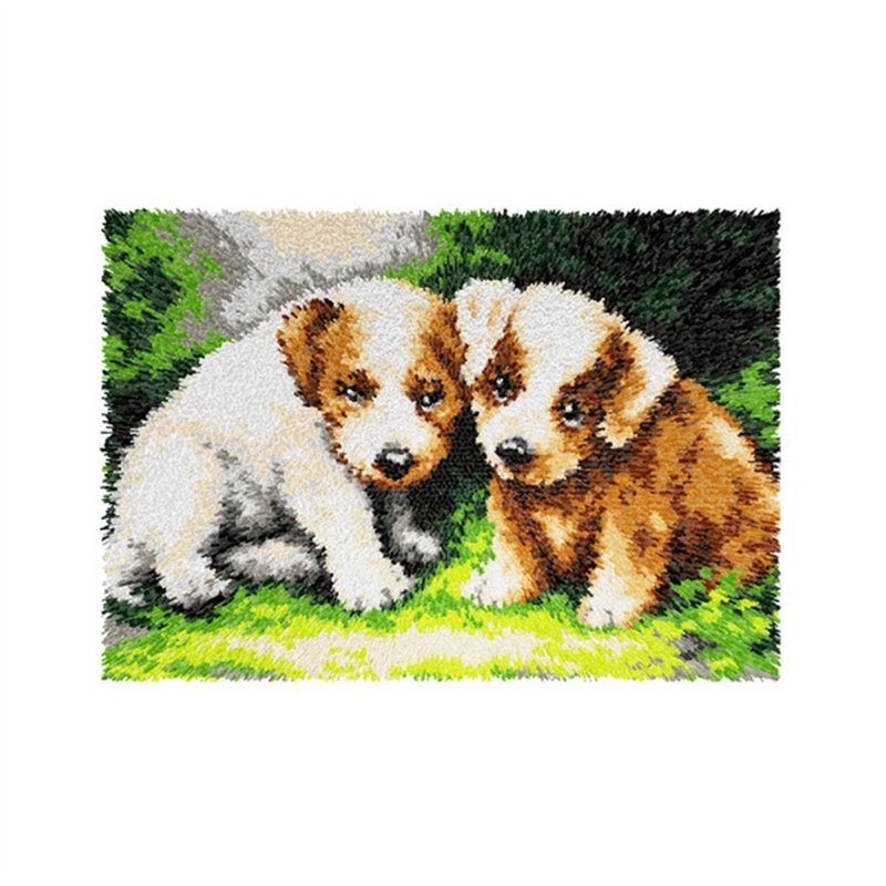 Kit tapis au point noué Puppies 4176