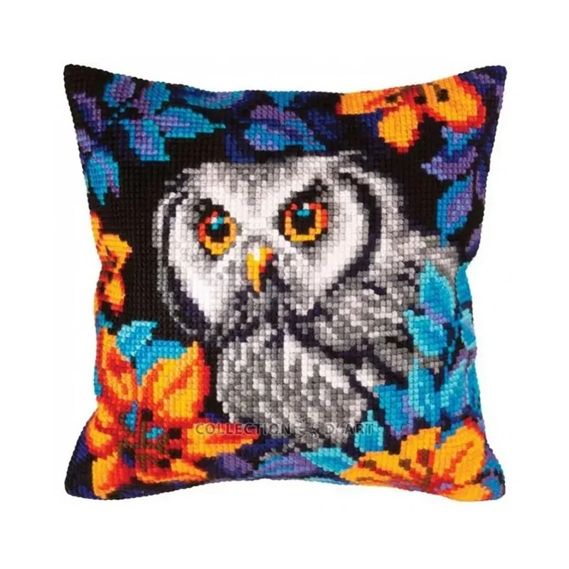 Coussin à broder Regard de hibou 5433