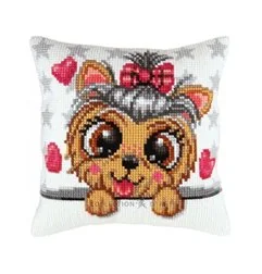 Coussin à broder Yorkshire terrier 5434