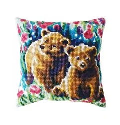 Stitch cushion kit Bear cubs 5478