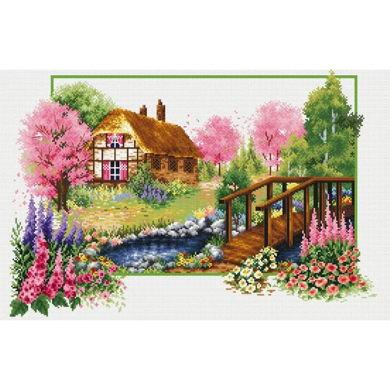 Embroidery kit Spring Cottage Embroidery kit Spring Cottage