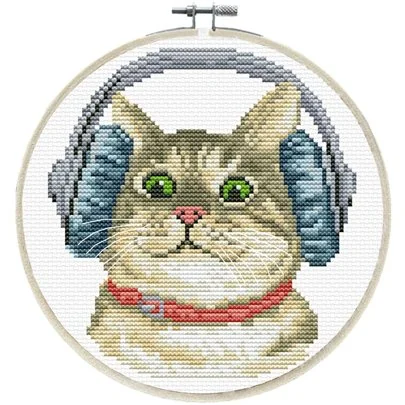 Kit de broderie DJ Kitty