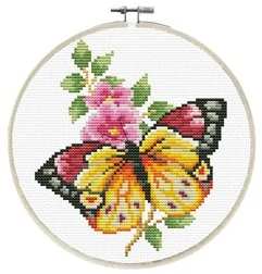 Kit de broderie Bouquet de papillons