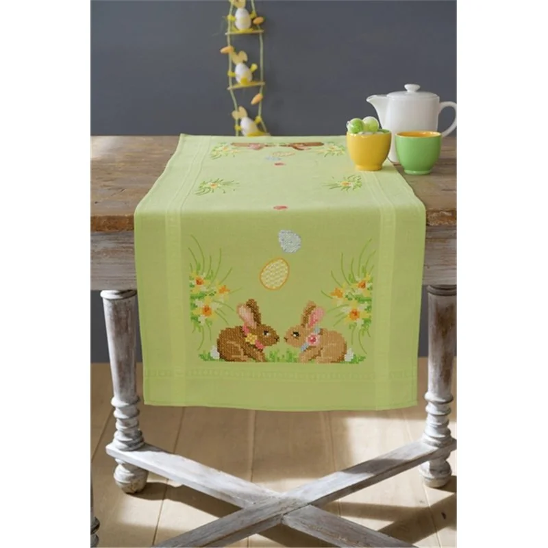 Kit chemin de table Lapins/Pâques