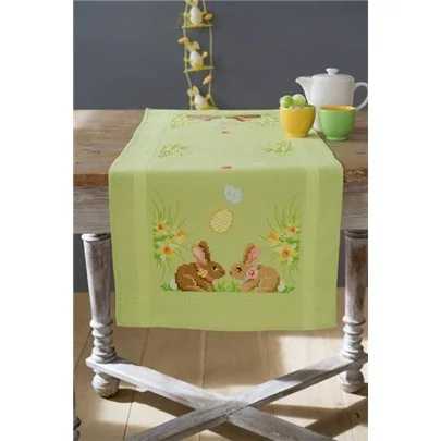 Kit chemin de table Lapins/Pâques