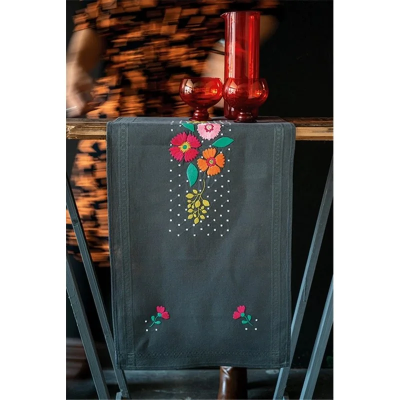 Kit chemin de table Fleurs multicolores