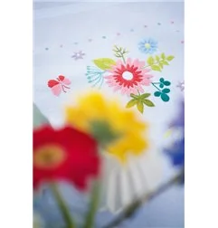 Kit nappe Fleurs de printemps et papillons