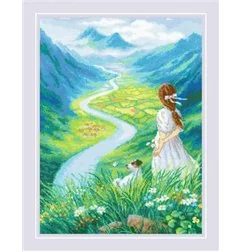 Riolis Embroidery kit Where does the river flow