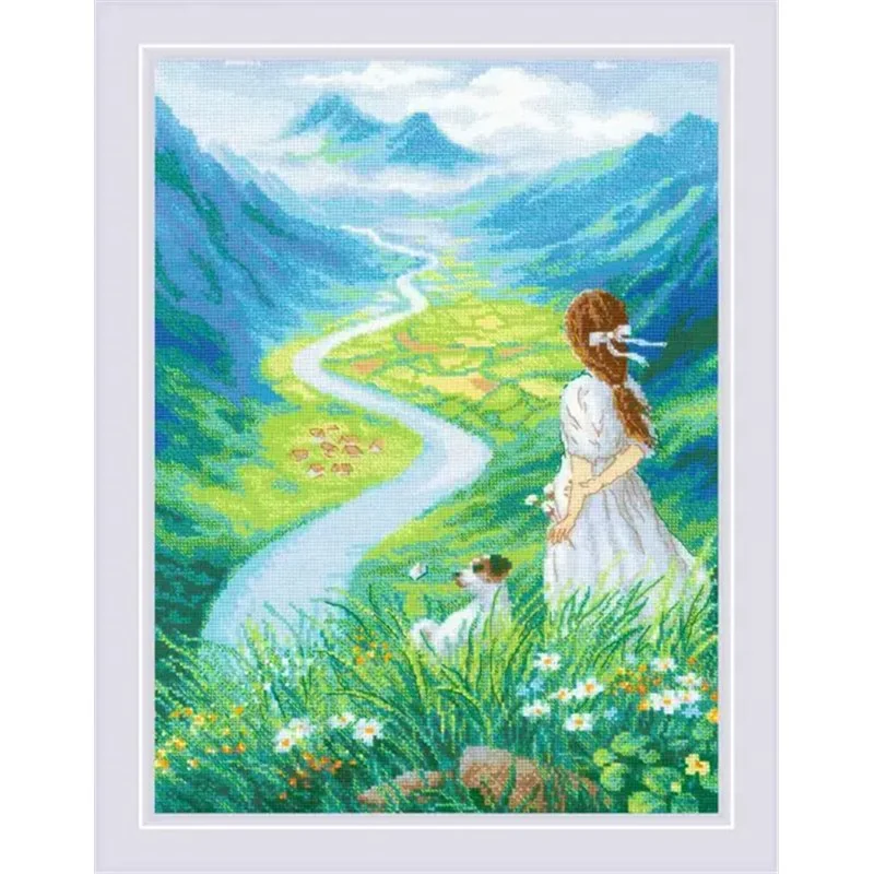 Embroidery kit Where does the river flow