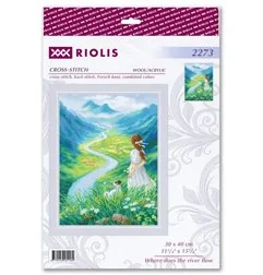 Riolis Embroidery kit Where does the river flow