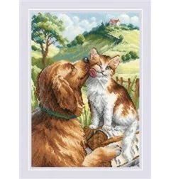 Riolis Embroidery kit Like Cat and Dog