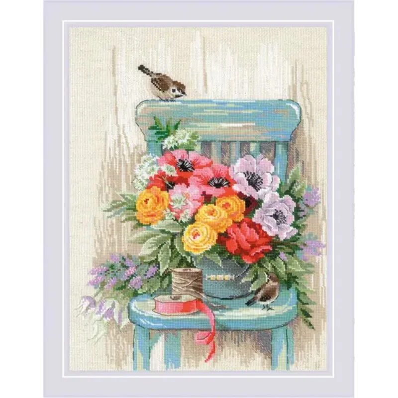 Kit de broderie Fleurs du jardin