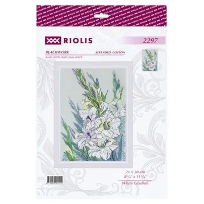 Kit de broderie Gladioles blancs