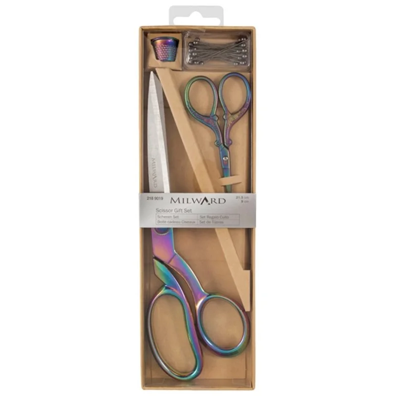 Scissors Set Dressmaking, Embroidery and thimble rainbow