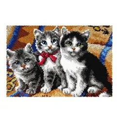 Latch hook rug kit Cats 4131