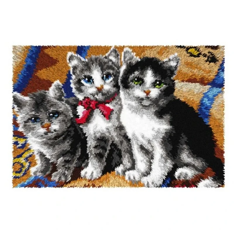 Latch hook rug kit Cats 4131