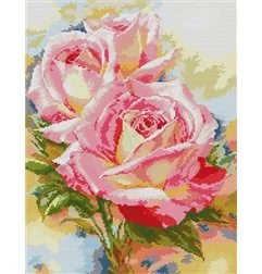 Kit de broderie Roses roses