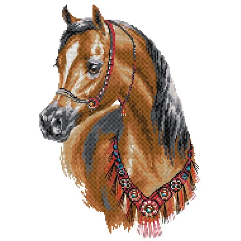 Kit de broderie cheval arabe Kit de broderie cheval arabe