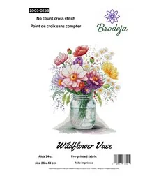 Kit de broderie Vase de fleurs sauvages