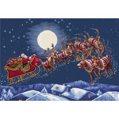Embroidery kit Christmas Eve Flight