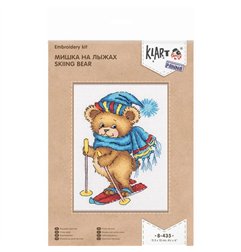 Embroidery kit  Skiing bear