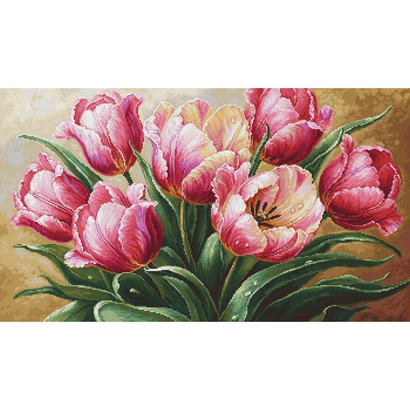 Embroidery kit Graceful Tulips