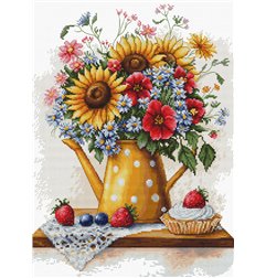 Luca-S Embroidery kit Summer Flowers