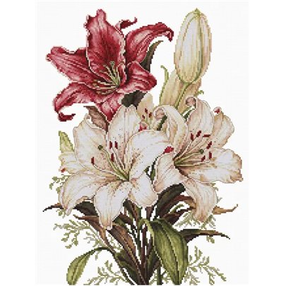 Luca-S Kit de broderie Le parfum des lys