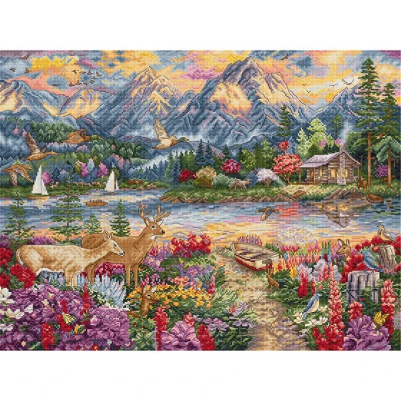 Embroidery kit Spring Mountain Majesty