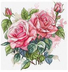 Embroidery kit Pink Bloom