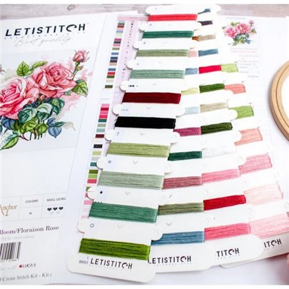 Kit de broderie Fleur rose