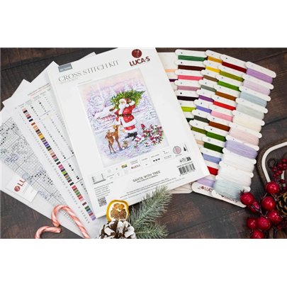 Kit de broderie Le Père Noël avec son sapin