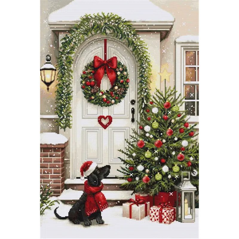 Kit de broderie En attendant Noël