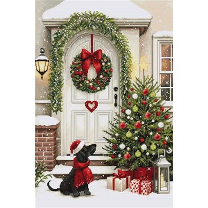 Luca-S Kit de broderie En attendant Noël