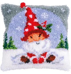 Kit coussin au point noué Gnome de Noël 201456