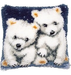 Latch hook cushion kit Little polar bears 204524
