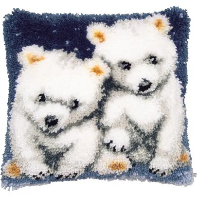 Kit coussin au point noué Petits ours polaires 204524