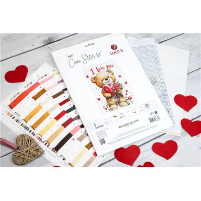 Kit de broderie Bouquet d'amour