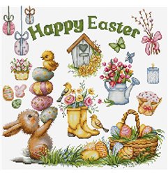 Embroidery kit Happy Easter