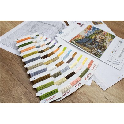 Kit de broderie Magasin général en cabane en rondins