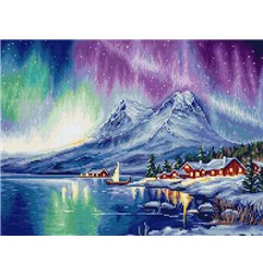 Embroidery kit Northern Lights (petit point)